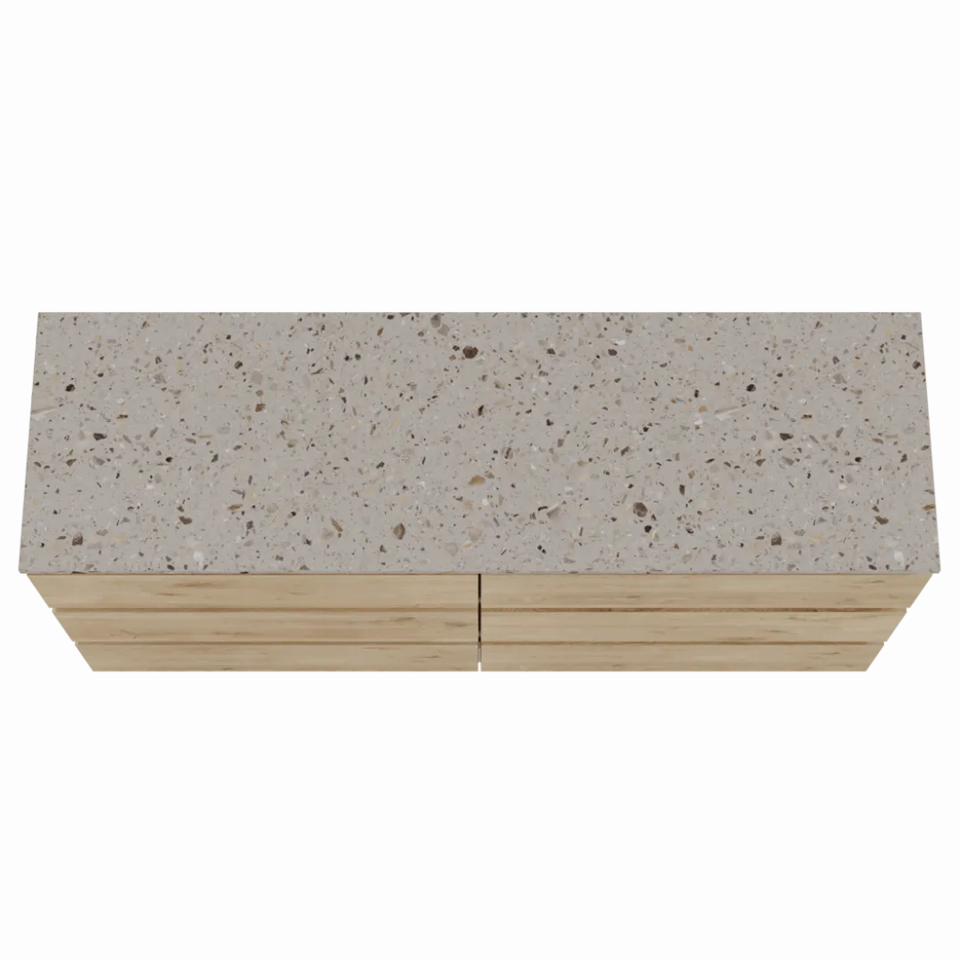 Balmani Lucida badkamermeubel met Stretto wastafelblad voor waskom(men)