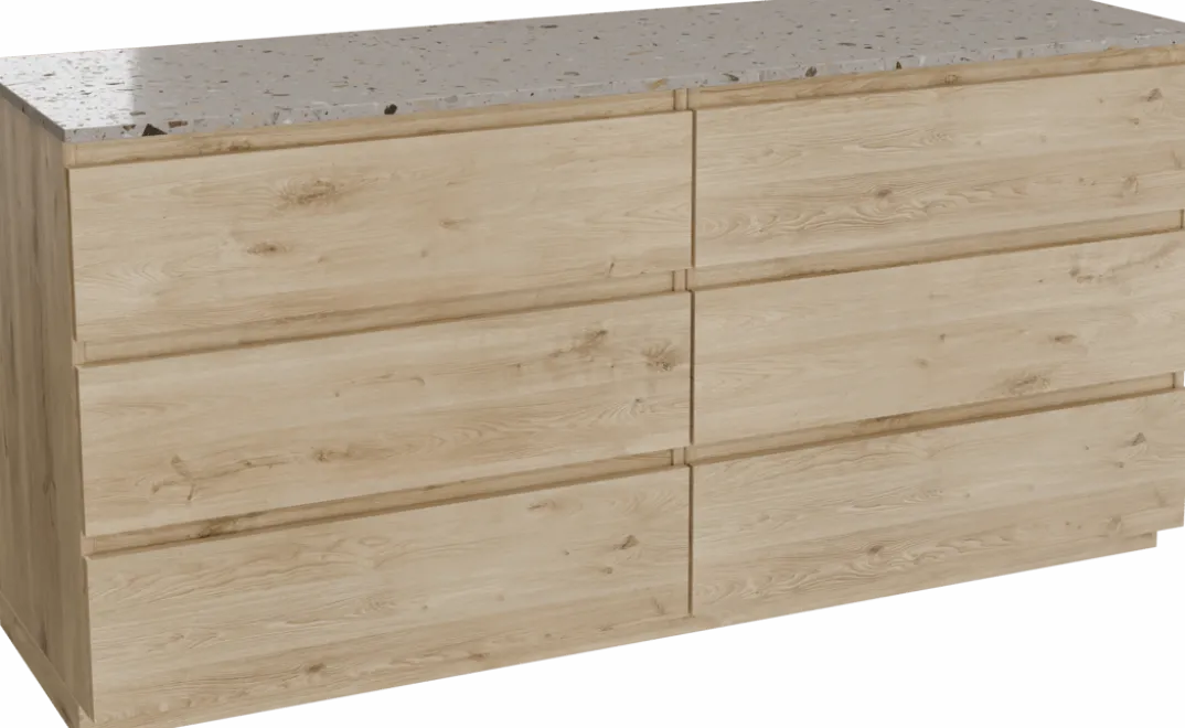 Balmani Lucida badkamermeubel met Stretto wastafelblad voor waskom(men)