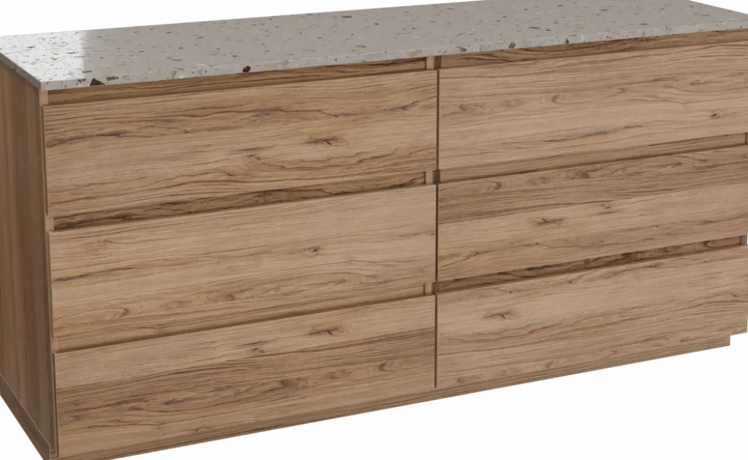 Balmani Lucida badkamermeubel met Stretto wastafelblad voor waskom(men)