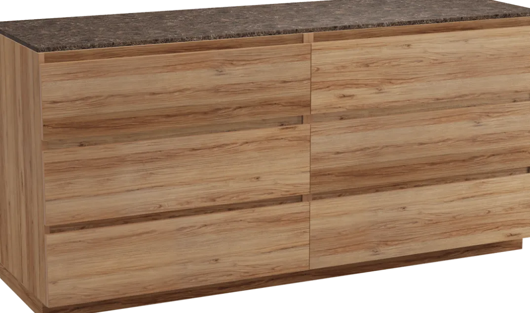 Balmani Lucida badkamermeubel met Stretto wastafelblad voor waskom(men)