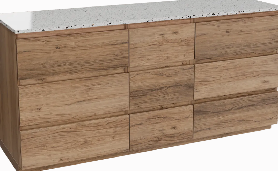Balmani Lucida badkamermeubel met Stretto wastafelblad voor waskom(men)
