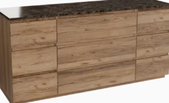 Balmani Lucida badkamermeubel met Stretto wastafelblad voor waskom(men)