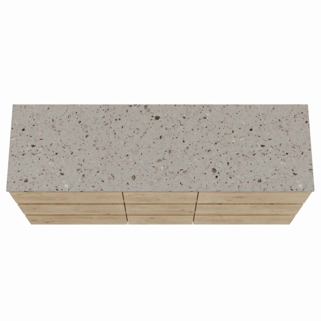 Balmani Lucida badkamermeubel met Stretto wastafelblad voor waskom(men)