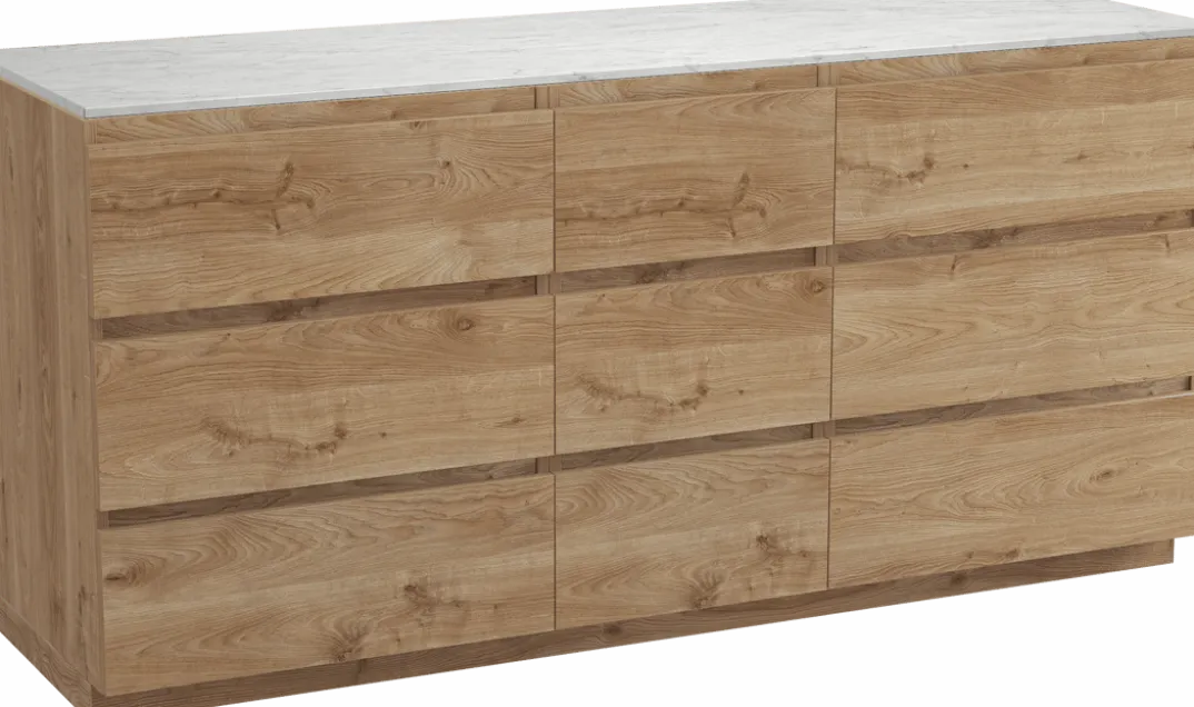 Balmani Lucida badkamermeubel met Stretto wastafelblad voor waskom(men)
