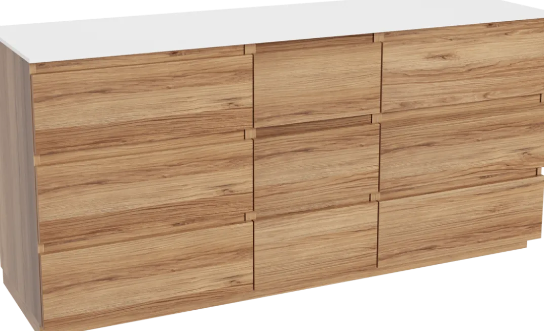 Balmani Lucida badkamermeubel met Stretto wastafelblad voor waskom(men)