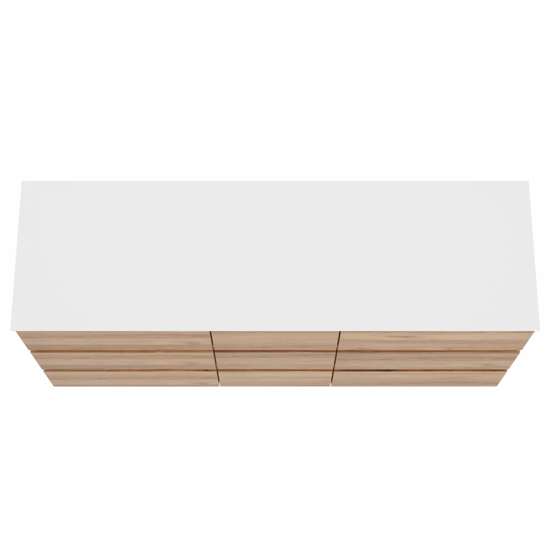 Balmani Lucida badkamermeubel met Stretto wastafelblad voor waskom(men)