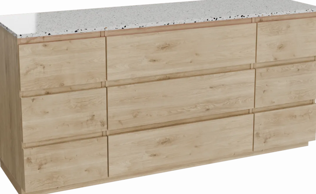 Balmani Lucida badkamermeubel met Stretto wastafelblad voor waskom(men)