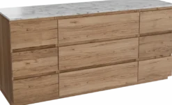 Balmani Lucida badkamermeubel met Stretto wastafelblad voor waskom(men)