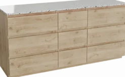 Balmani Lucida badkamermeubel met Stretto wastafelblad voor waskom(men)