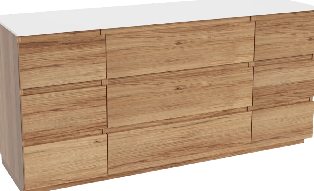 Balmani Lucida badkamermeubel met Stretto wastafelblad voor waskom(men)