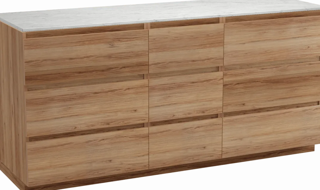 Balmani Lucida badkamermeubel met Stretto wastafelblad voor waskom(men)