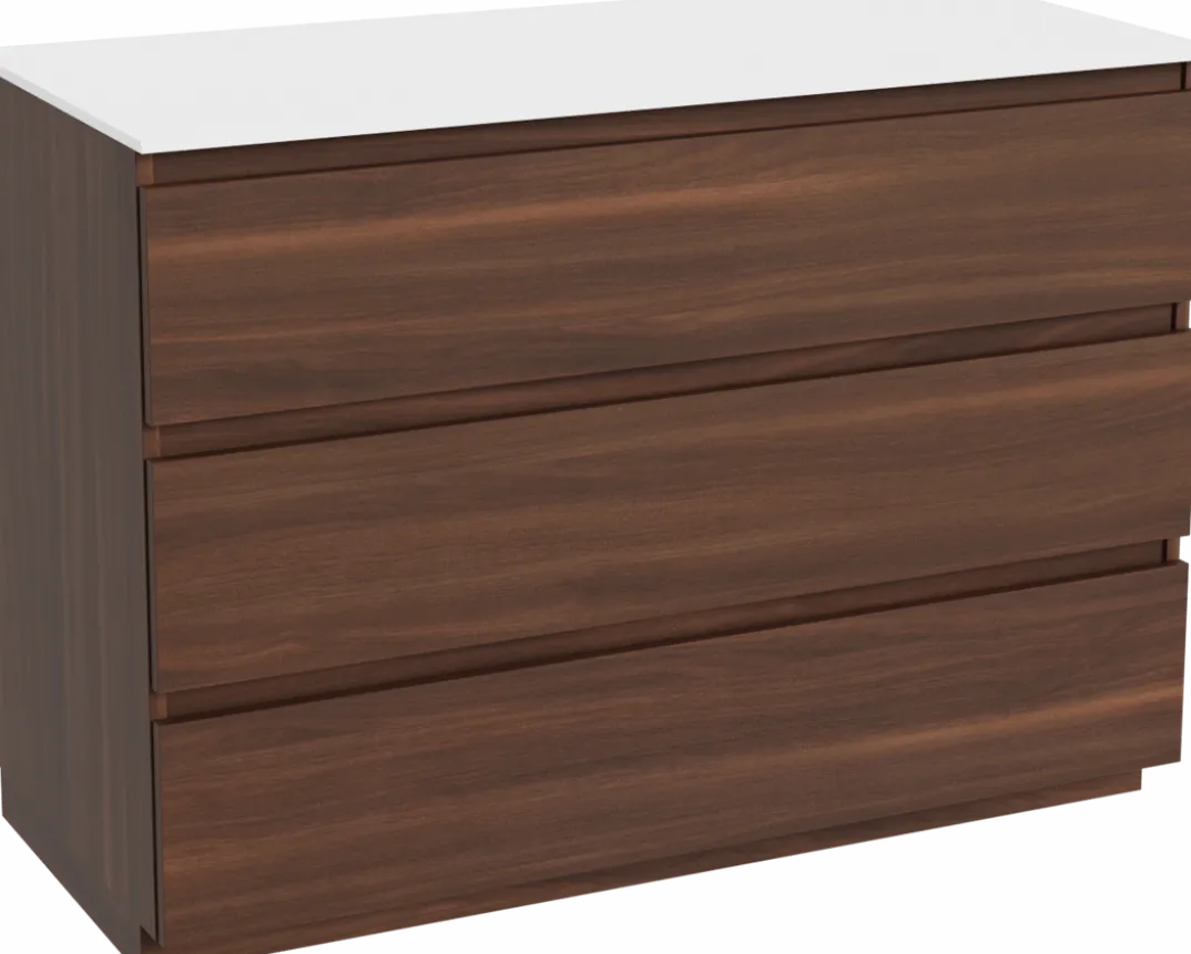 Balmani Lucida badkamermeubel met Stretto wastafelblad voor waskom(men)