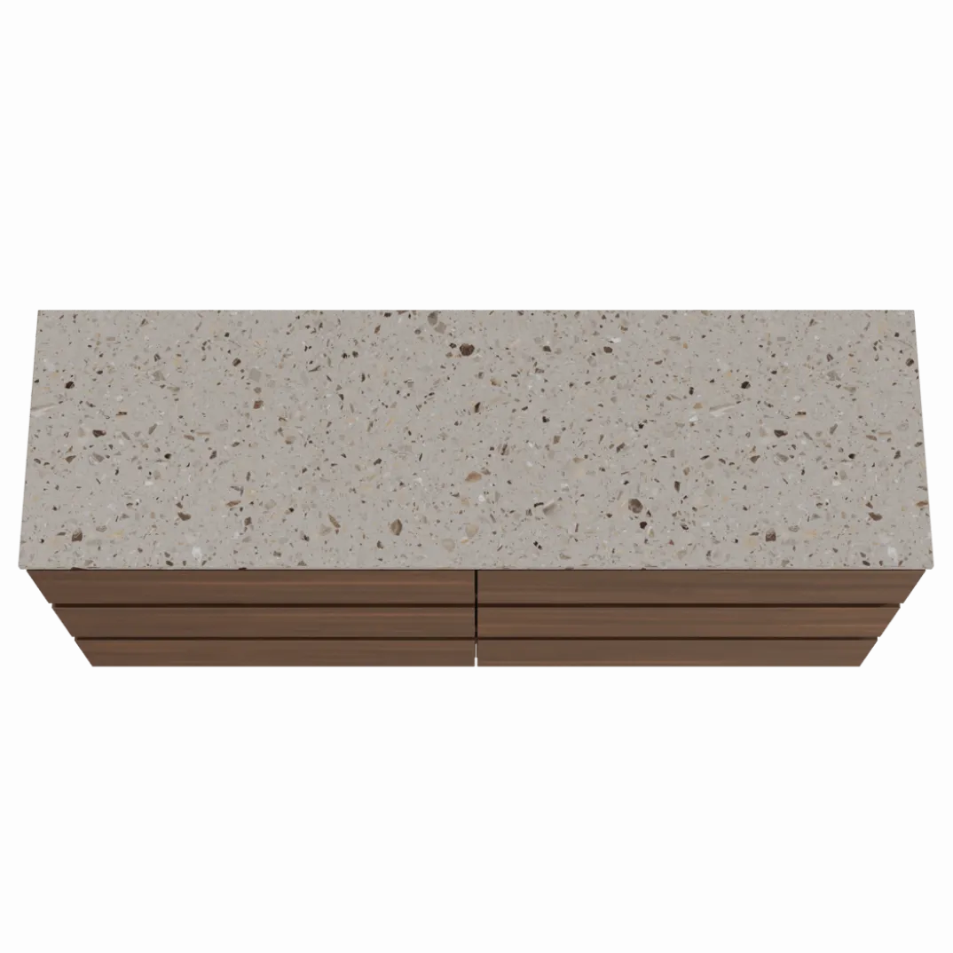 Balmani Lucida badkamermeubel met Stretto wastafelblad voor waskom(men)