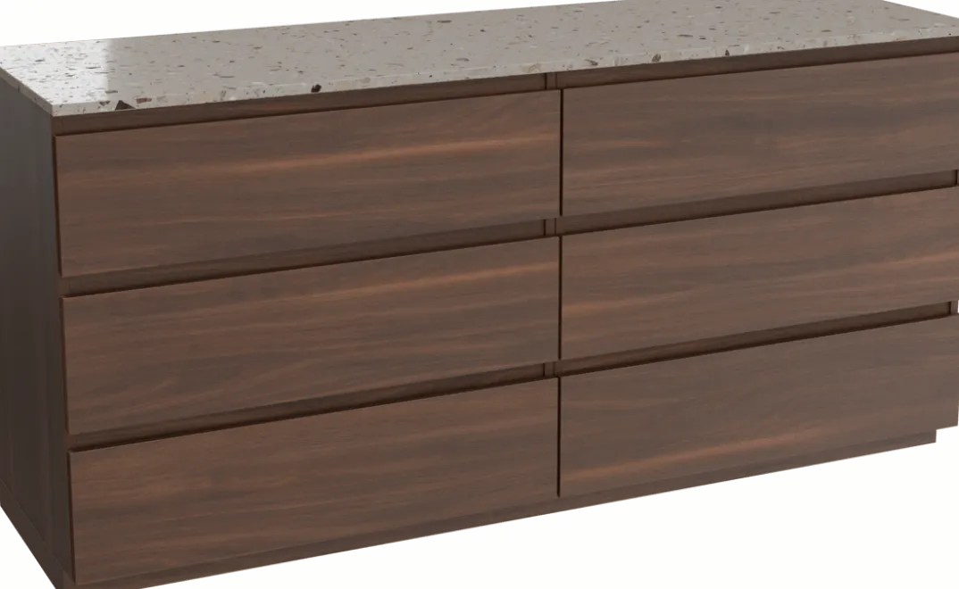 Balmani Lucida badkamermeubel met Stretto wastafelblad voor waskom(men)