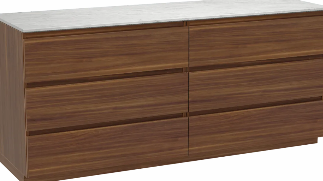 Balmani Lucida badkamermeubel met Stretto wastafelblad voor waskom(men)