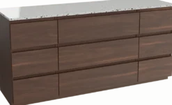 Balmani Lucida badkamermeubel met Stretto wastafelblad voor waskom(men)