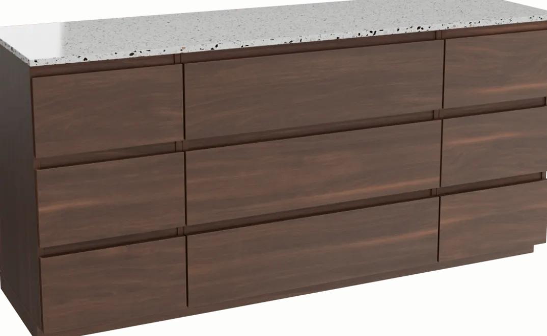 Balmani Lucida badkamermeubel met Stretto wastafelblad voor waskom(men)