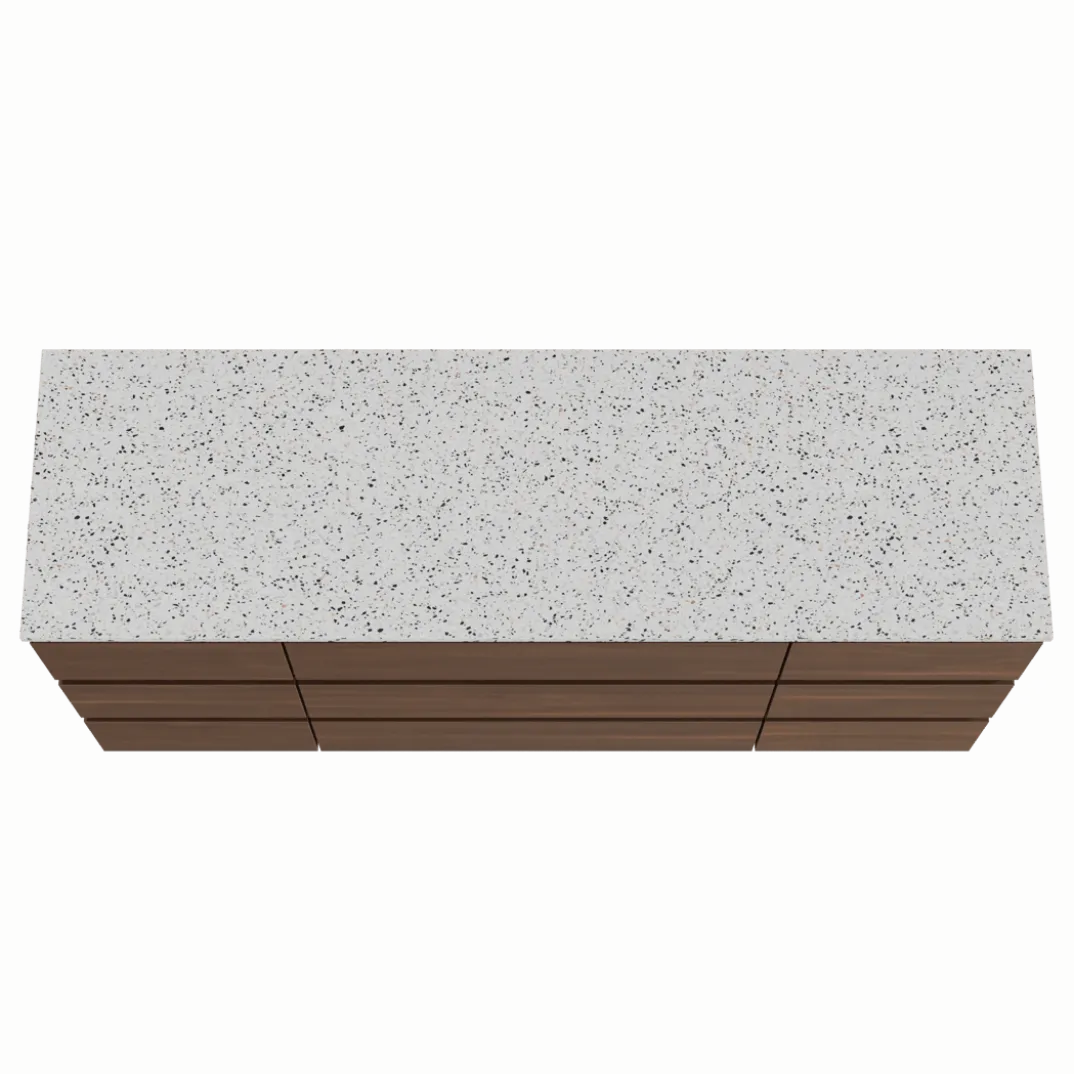 Balmani Lucida badkamermeubel met Stretto wastafelblad voor waskom(men)