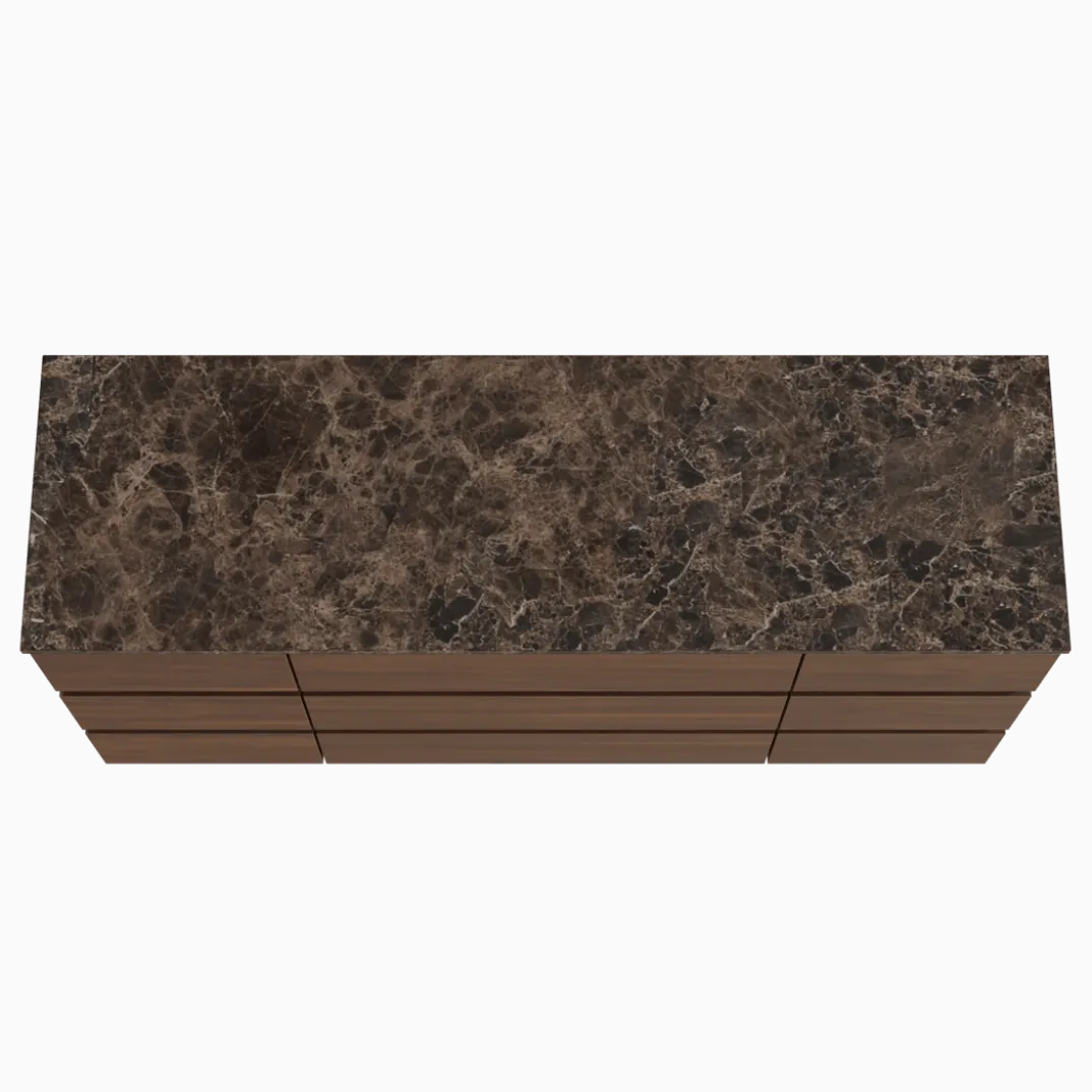 Balmani Lucida badkamermeubel met Stretto wastafelblad voor waskom(men)