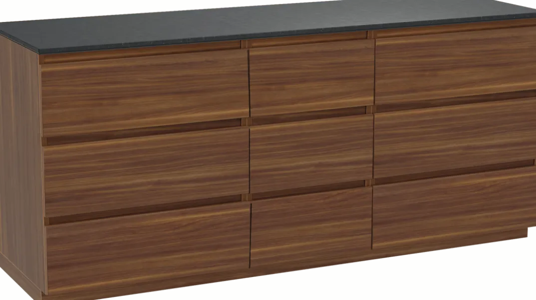 Balmani Lucida badkamermeubel met Stretto wastafelblad voor waskom(men)