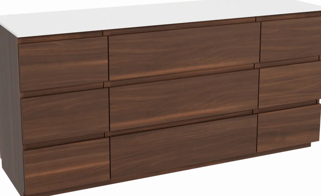 Balmani Lucida badkamermeubel met Stretto wastafelblad voor waskom(men)