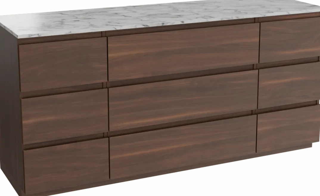 Balmani Lucida badkamermeubel met Stretto wastafelblad voor waskom(men)