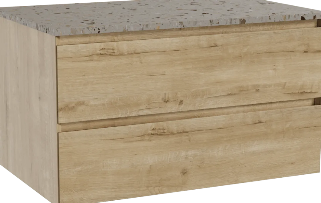 Balmani Mitra badkamermeubel met Stretto wastafelblad voor waskom(men)