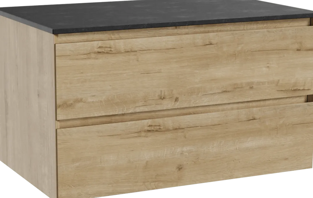 Balmani Mitra badkamermeubel met Stretto wastafelblad voor waskom(men)