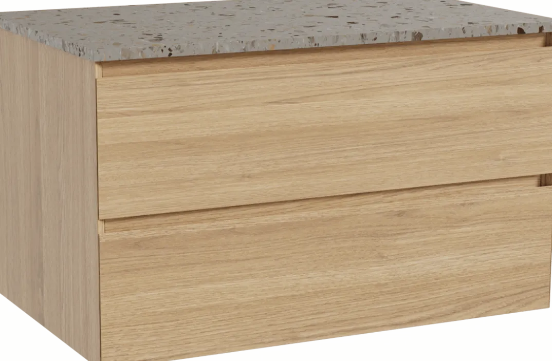 Balmani Mitra badkamermeubel met Stretto wastafelblad voor waskom(men)