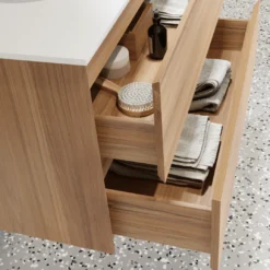 Balmani Mitra badkamermeubel met Stretto wastafelblad voor waskom(men)