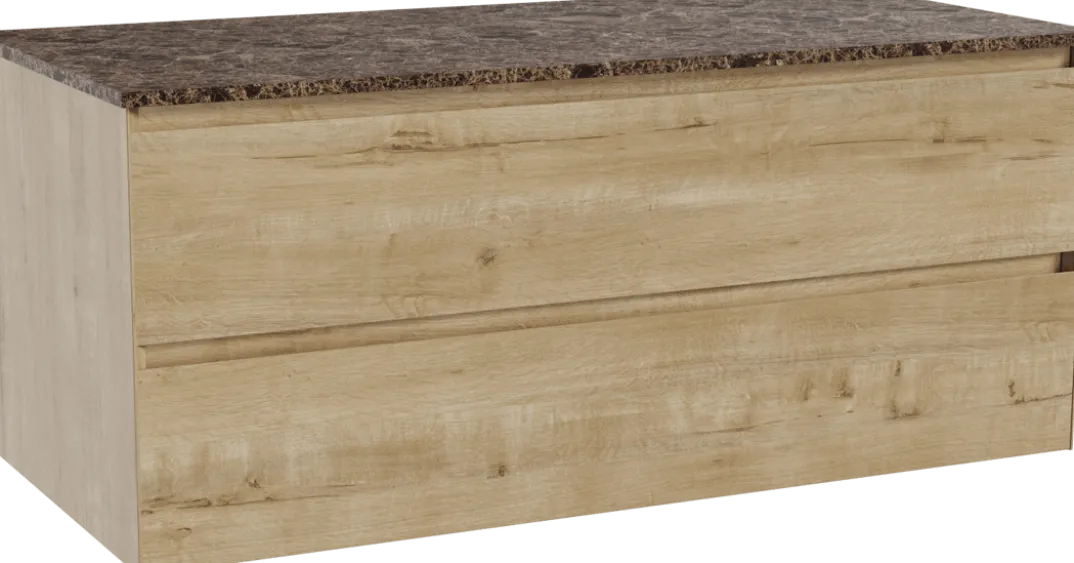 Balmani Mitra badkamermeubel met Stretto wastafelblad voor waskom(men)