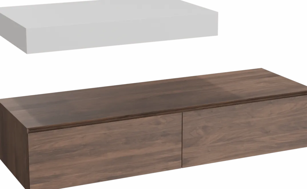 Balmani Mitra Elements badkamermeubel met Dominus wastafelblad voor waskom(men)