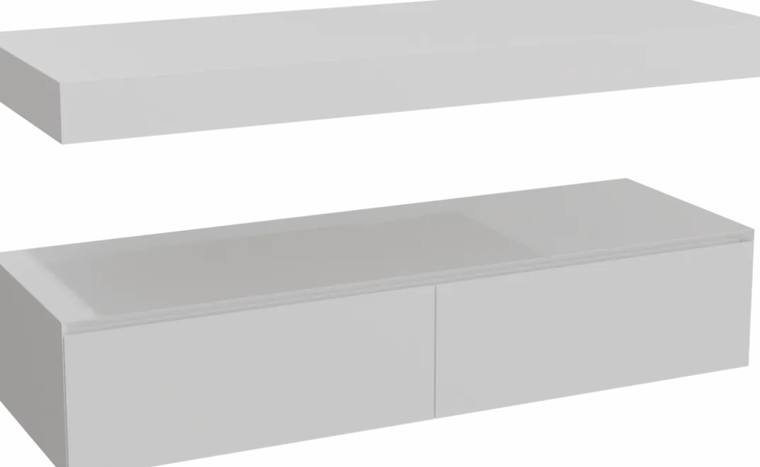 Balmani Mitra Elements badkamermeubel met Dominus wastafelblad voor waskom(men)