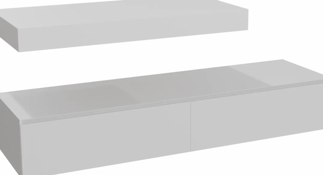 Balmani Mitra Elements badkamermeubel met Dominus wastafelblad voor waskom(men)