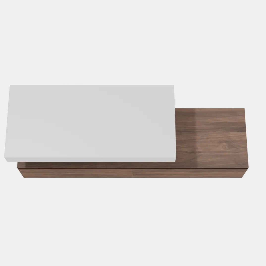 Balmani Mitra Elements badkamermeubel met Dominus wastafelblad voor waskom(men)