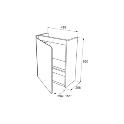 Balmani Mitra toiletmeubel met Facetta tablet