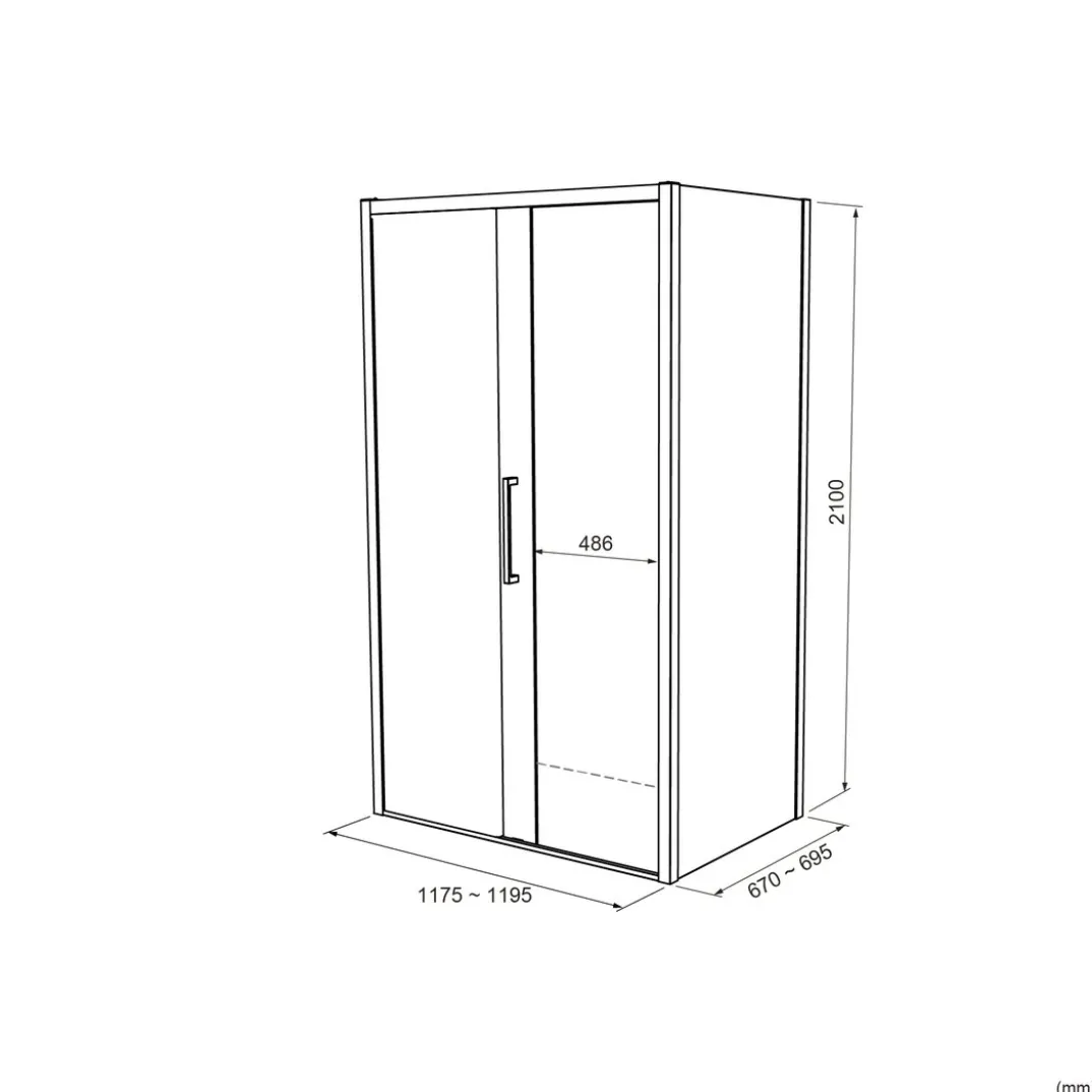 Balmani Senses Design douchecabine met schuifdeur