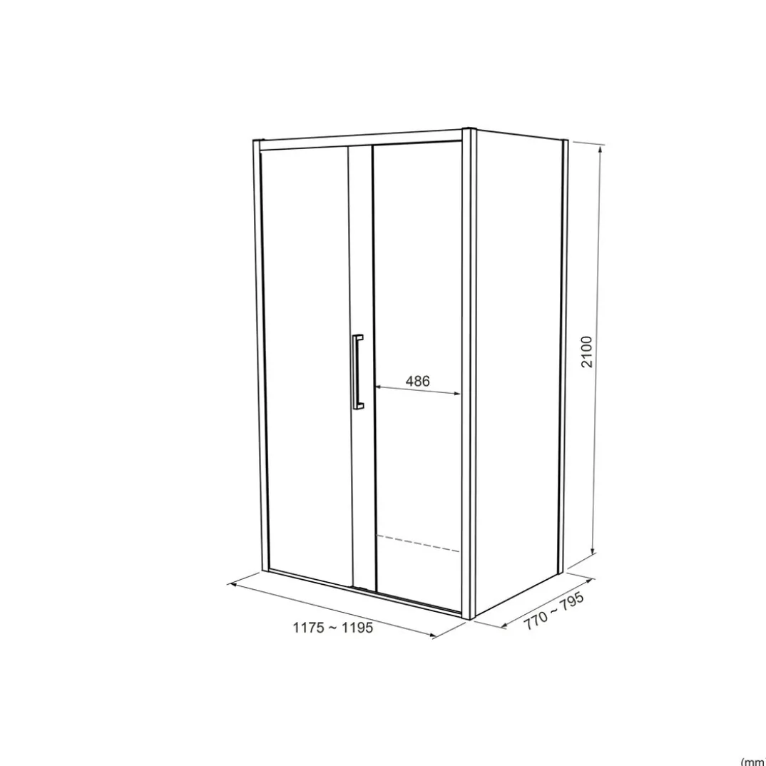 Balmani Senses Design douchecabine met schuifdeur