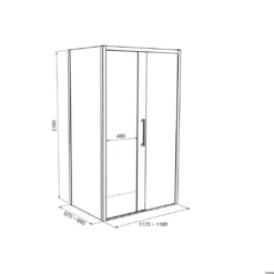 Balmani Senses Design douchecabine met schuifdeur