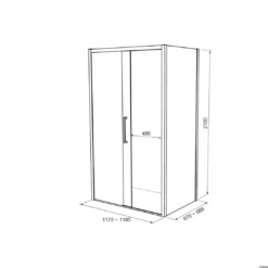 Balmani Senses Design douchecabine met schuifdeur
