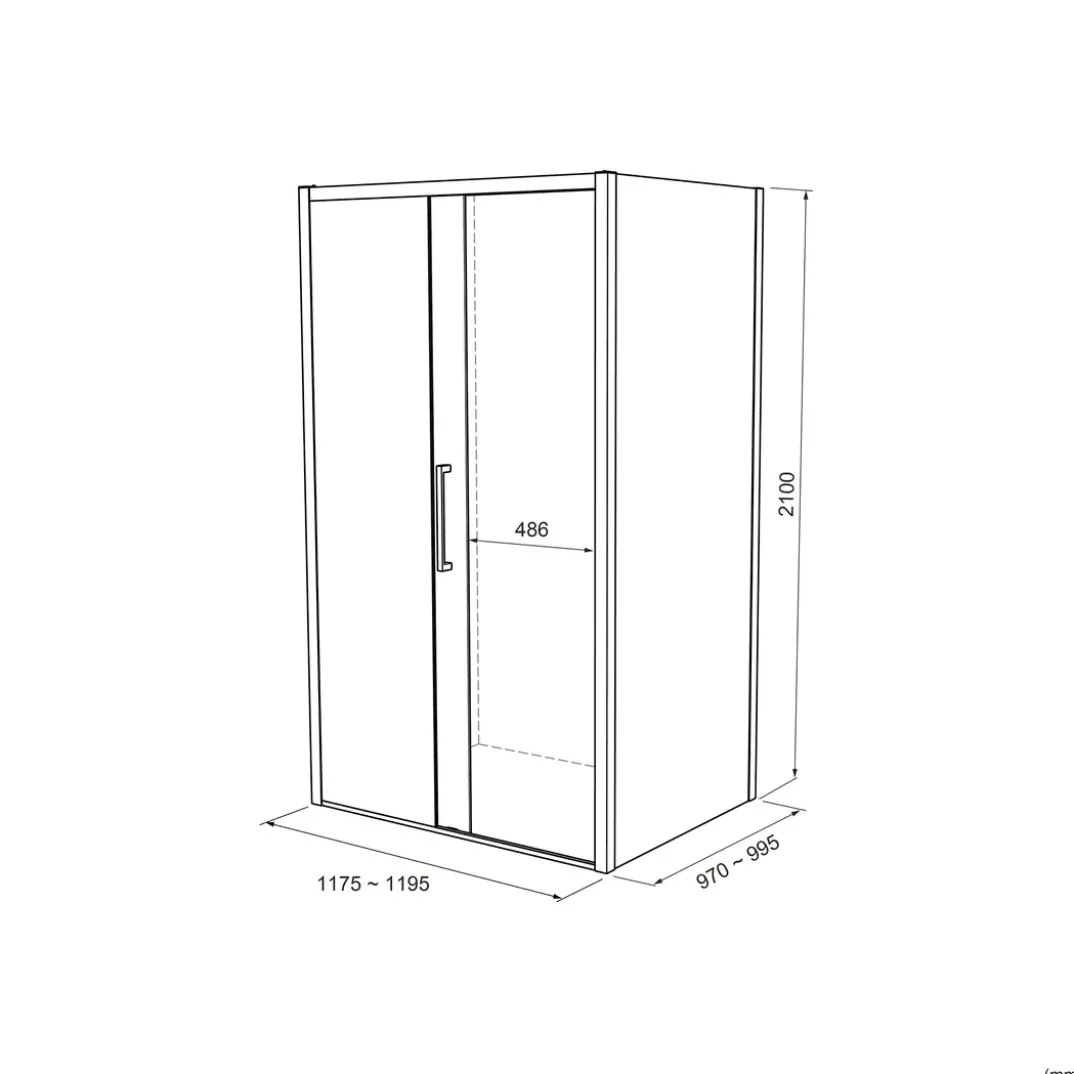 Balmani Senses Design douchecabine met schuifdeur