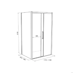 Balmani Senses Design douchecabine met schuifdeur