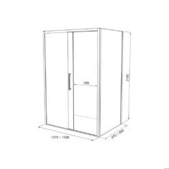 Balmani Senses Design douchecabine met schuifdeur