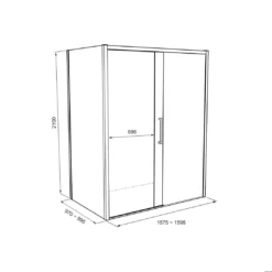 Balmani Senses Design douchecabine met schuifdeur