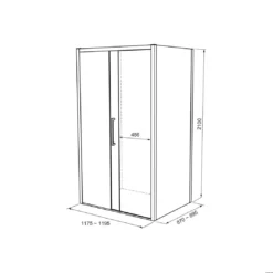 Balmani Senses Design douchecabine met schuifdeur