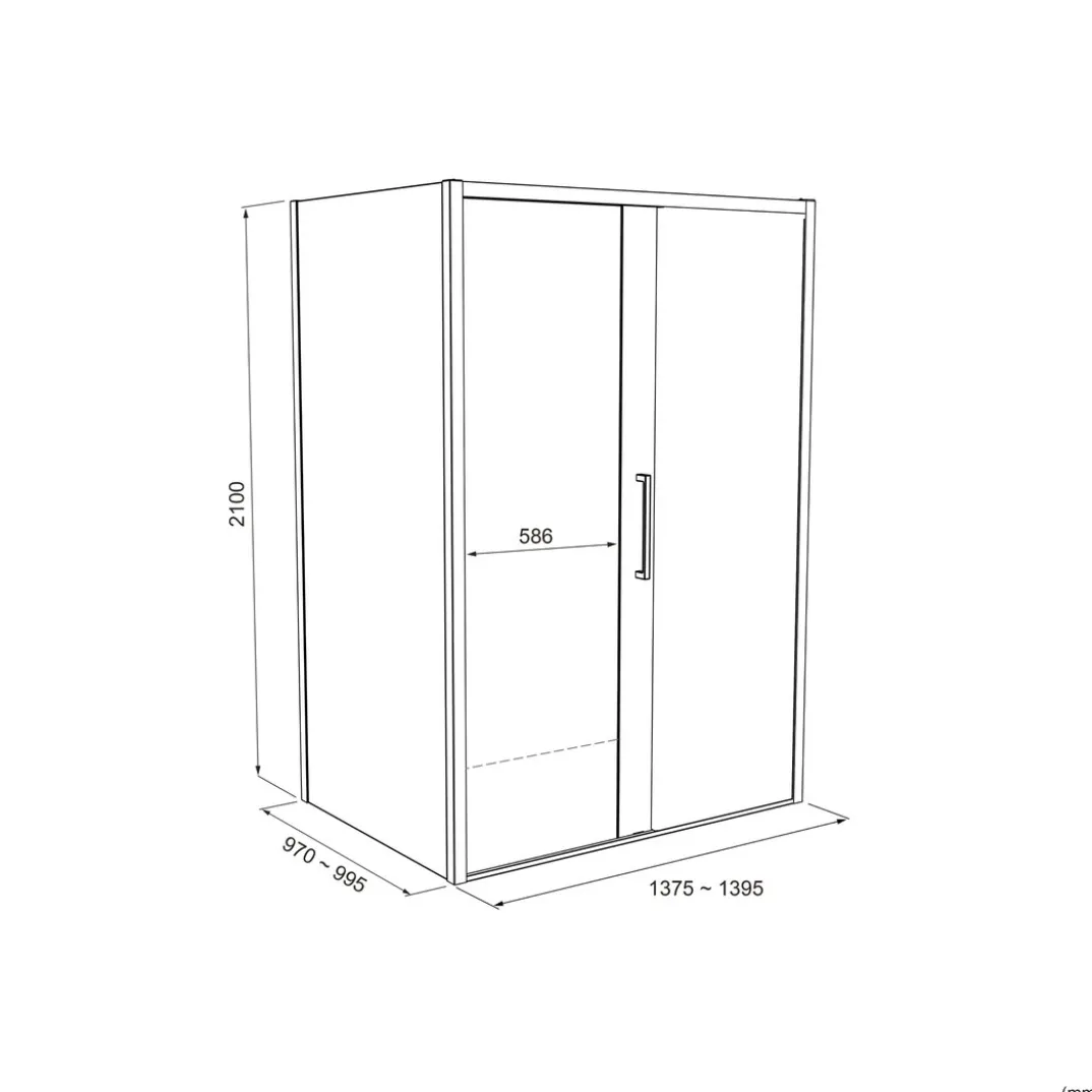 Balmani Senses Design douchecabine met schuifdeur
