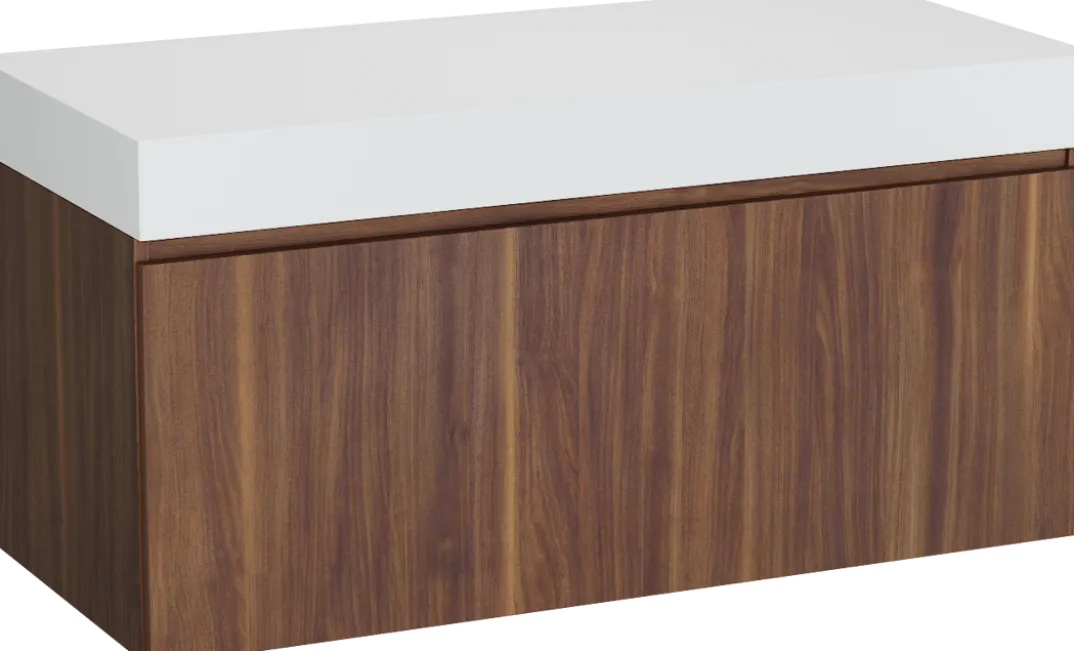 Balmani Sfera by Lucida badkamermeubel met Dominus wastafelblad voor waskom(men)