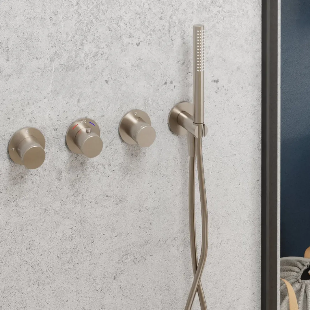 Blaufoss Pavilion thermostatische inbouw douchekraan, inbouwelement inbegrepen