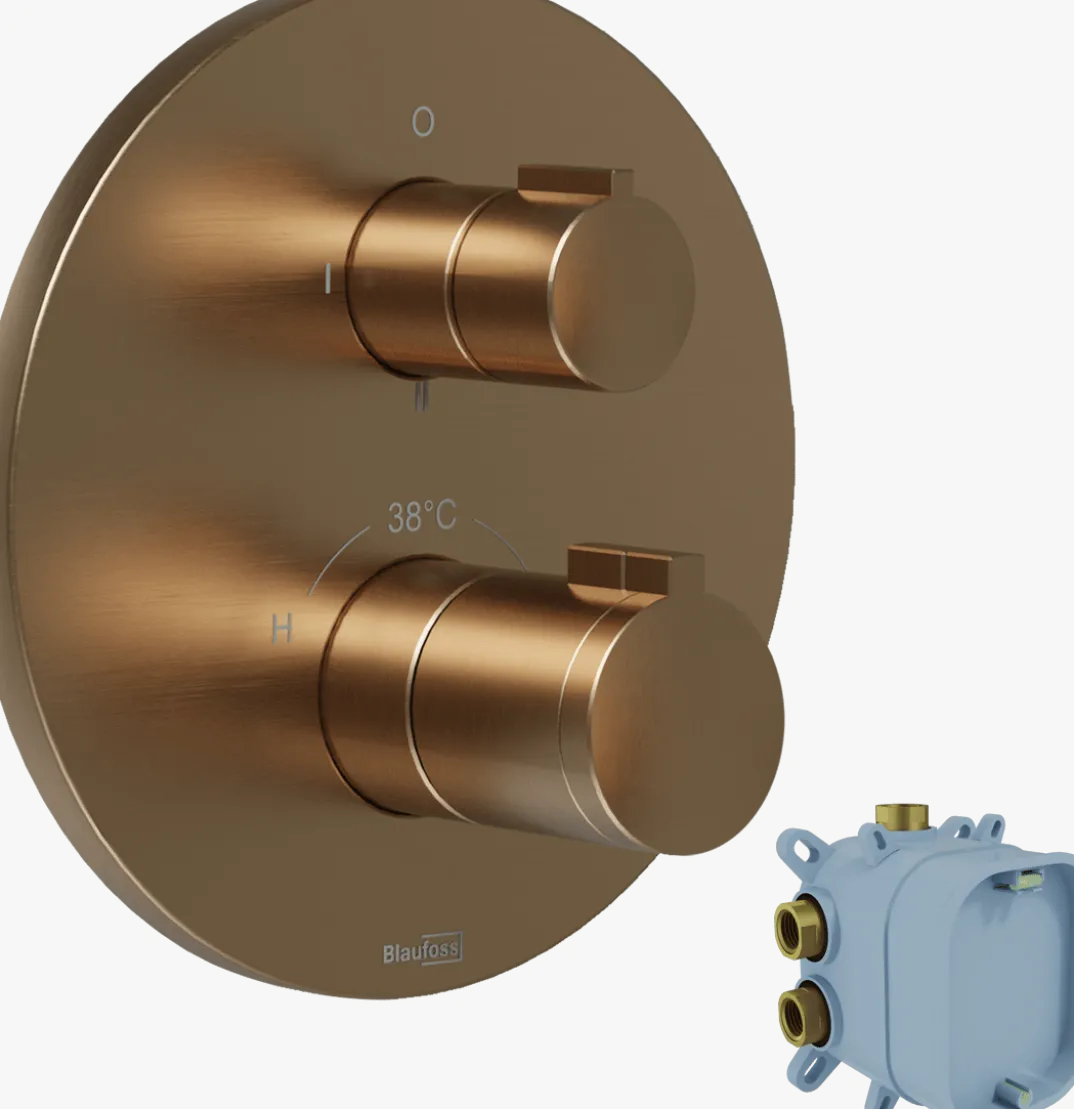 Blaufoss Smartbox Round inbouw regendoucheset, inbouwelement inbegrepen