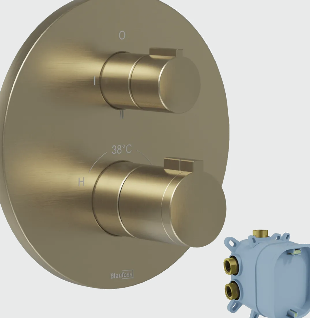 Blaufoss Smartbox thermostatische inbouw douchekraan, inbouwelement inbegrepen